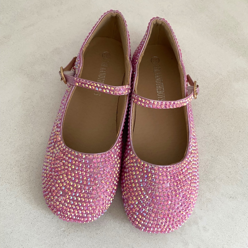 Sparkling Pink Kids Dress Shoes